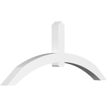 Ekena Millwork Archdale Architectural Grade PVC Gable Bracket, 96"W x 40"H x 6"D x 6"F, 10/12 Pitch GBP096X40X0606ARC00